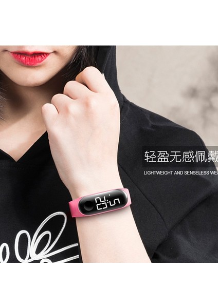 B LED Spor Moda Elektronik Saat Basit Kadın Izle El Yüzük Izle Reloj Deportivo Para Mujer Adam Izle Dijital Saat (Yurt Dışından)