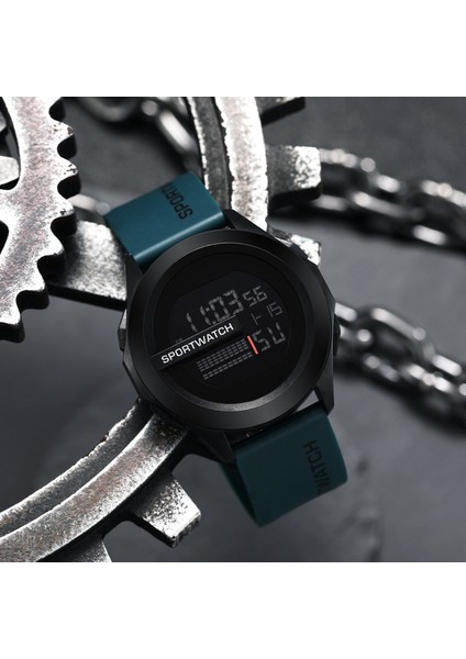 1-Koyu-Yeşil Moda Dijital Erkek Saatler Erkek Hombre Haki Açık Spor Izle Su Geçirmez Kol Saati Şok Dayanıklı Askeri LED Saat Saat (Yurt Dışından)