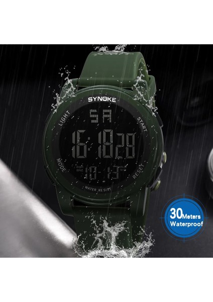 Siyah Moda Erkek LED Su Geçirmez Dijital Kol Saatleri Spor Izle Askeri Izle Erkekler Için Dijital Saatler Mens 2023 (Yurt Dışından) fırsatları