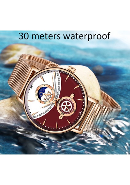 Gümüş Siyah Yeni Erkek Saatler Lıge Üst Marka Lüks Moda Iş Kuvars Izle Erkekler Basit Ay Fazı Su Geçirmez Saat Relogio Masculino (Yurt Dışından) indirimleri