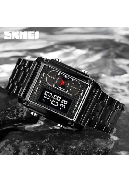 Altın Çelik Skmeı Üst Marka Erkek Izle Lüks 3 Zaman Spor Kuvars Saatler Chnorograph Tarih Elektronik Saat LED Işık Su Geçirmez (Yurt Dışından) fırsatları