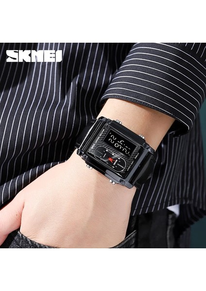 Altın Çelik Skmeı Üst Marka Erkek Izle Lüks 3 Zaman Spor Kuvars Saatler Chnorograph Tarih Elektronik Saat LED Işık Su Geçirmez (Yurt Dışından) indirimleri