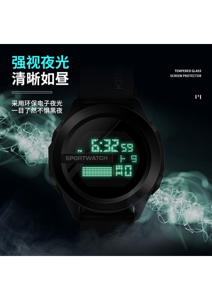 Mavi-Mavi Yeni Erkek Spor Saat Çok Fonksiyonlu Spor Saat Su Geçirmez Aydınlık LED Dijital Öğrenci Elektronik Kol Saati Relojes Para Hombre (Yurt Dışından)