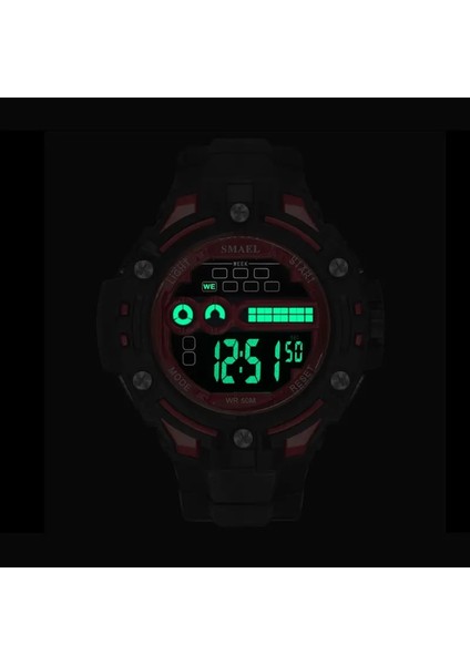 Yeşil Dijital Kol Saatleri Su Geçirmez Smael Izle Üst Marka Kronometre Montre Erkekler Saatler Dijital LED 1526 Erkek Askeri Saatler Spor (Yurt Dışından)