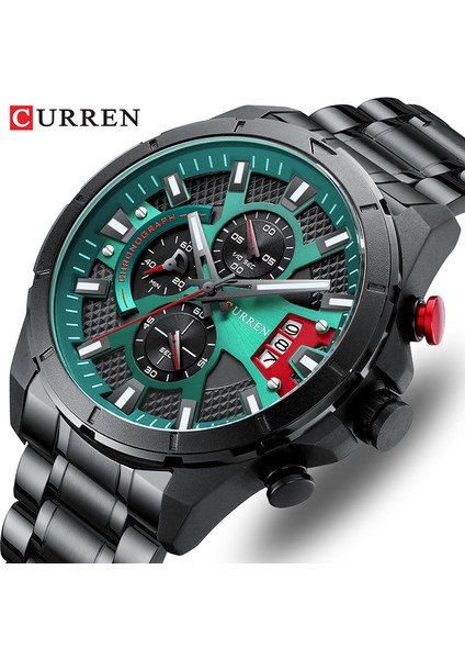 Gül Altın Siyah Curren Saatler Erkekler Rahat Kuvars Kronograf Izle En Lüks Marka Erkek Moda Aydınlık Spor Saat Paslanmaz Çelik Kol Saati (Yurt Dışından) fırsatları