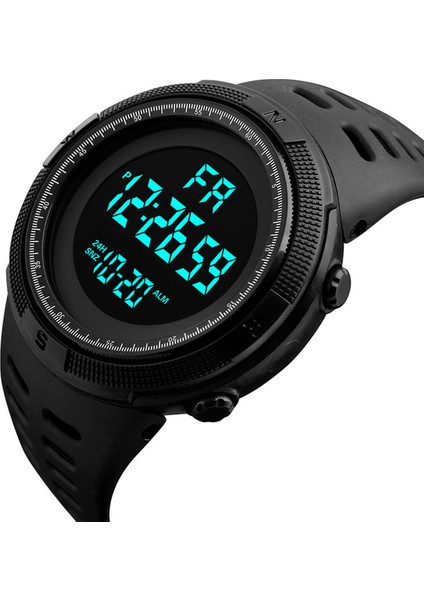 Siyah - A2 Erkek Spor Saat Çok Fonksiyonlu Askeri Spor Saatler Su Geçirmez LED Dijital Çocuk Izle Siyah Kadran Öğrenci Elektronik Saat (Yurt Dışından)