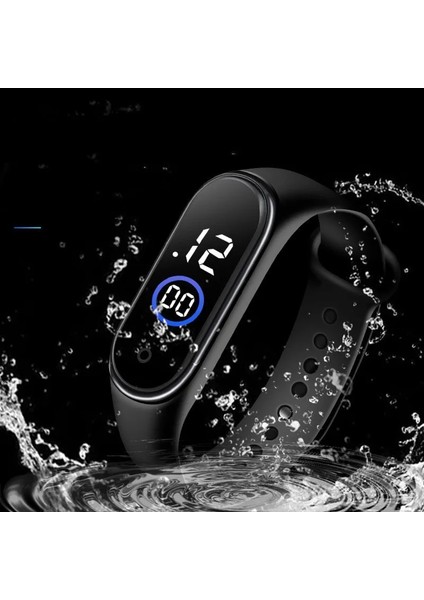 M4-Gül Kırmızı Erkek Kadın Spor LED Dijital Saat Erkekler LED Izle Silikon Elektronik Saat Çift Saatler Saat Relogio Dijital Montre Ev (Yurt Dışından)
