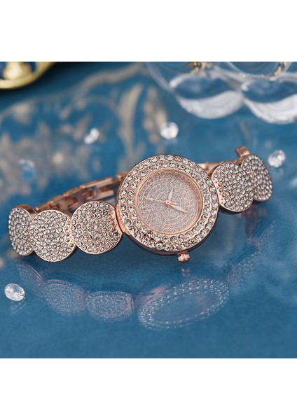 Altın Yeni Bir Altın Lüks Taklidi Saatler Kadın Kadın Kristal Kuvars Bilezik Saatler Bayan Elbise Yeni Kol Saati Saat Relogios (Yurt Dışından) fırsatları