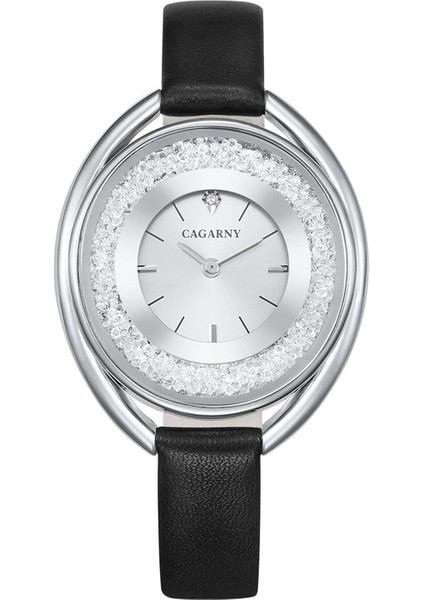 Kutu ile Altın Gri Cagarny Üst Marka Gümüş Yaratıcı Kadın Saatler Yüksek Kaliteli Kuvars Bayanlar Elmas Bilezik Saat Mujer Reloje Relogio Feminino (Yurt Dışından) fiyatları