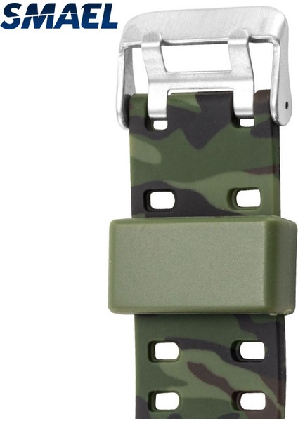 Rosegold Askeri Dijital Erkek Saatler Smael Yeni Moda Izle Dijital LED Saat 50 M Su Geçirmez Ordu Saatler Spor 8013 Camowatch Erkek Için (Yurt Dışından)