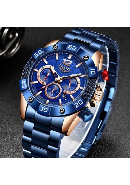 Siyah Gül S Lıge 2022 Yeni Moda Mavi Erkek Saatler Top Marka Lüks Saat Spor Chronograph Su Geçirmez Kuvars Izle Erkekler Relogio Masculino (Yurt Dışından) indirimleri
