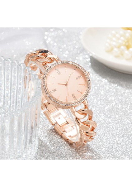 Bronz 2022 Lüks Marka Kadın Saatler Rhinestone Moda Çelik Bilezik Izle Casual Bayan Elbise Zarif Kuvars Kol Saati (Yurt Dışından) fırsatları