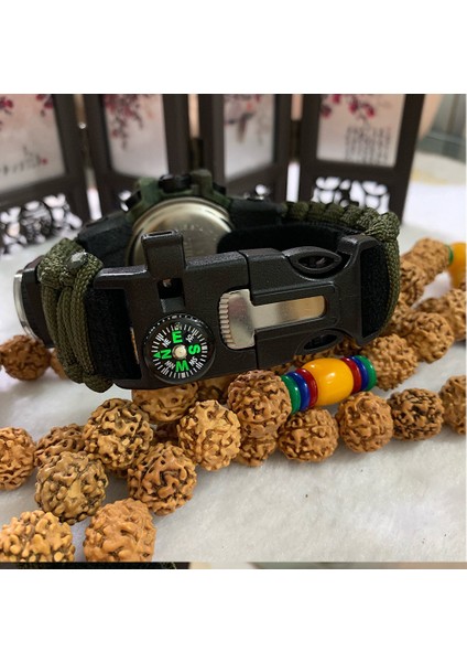 Siyah Erkekler Askeri Spor LED Dijital Saatler Pusula Açık Hayatta Kalma Çok Fonksiyonlu Su Geçirmez Erkek Kuvars Izle Relogio Masculino (Yurt Dışından) fırsatları