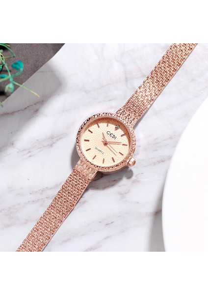 Altın Altın Gedı Üst Marka Lüks Gül Altın Bilezik Saatler Kadınlar Bayanlar Moda Parlayan Kristal Elbise Kuvars Kol Saati Taklidi Izle (Yurt Dışından) modelleri