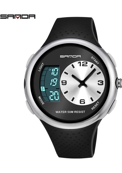 Siyah Sanda Siyah Spor Erkek Saatler Top Marka Lüks Askeri Dijital Kuvars Saatler Su Geçirmez Erkek Saat Relogio Masculino 763 (Yurt Dışından) fiyatları