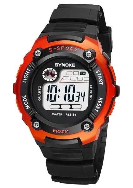Turuncu Panars Klasik Stil Elektronik Saat Çocuk Boys Çocuk Izle Dijital Su Geçirmez Spor Saat Aydınlık Çalar Saat (Yurt Dışından)