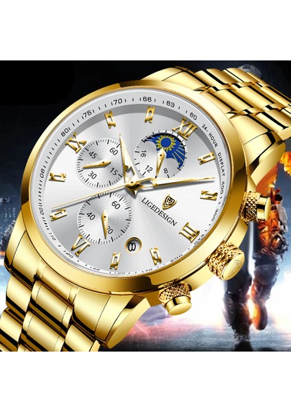 Altın Siyah Lıge 2023 Üst Marka Lüks Erkek Saatler Moda Iş Izle Erkekler Rahat Spor Su Geçirmez Kuvars Izle Erkekler Için Montre Homme (Yurt Dışından) fiyatları