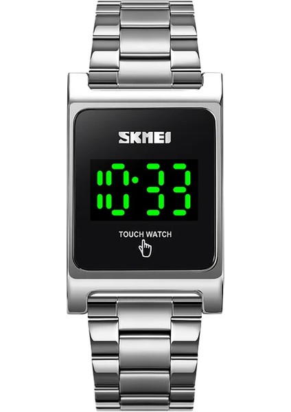 Gümüş Skmeı Marka Moda Dokunmatik Ekran Dijital Saat Erkekler Su Geçirmez LED Işık Tarih Erkekler Kol Saatleri Elektronik Saat Hediye Reloj 1869 (Yurt Dışından)