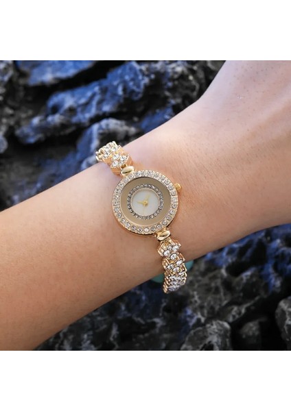 Altın Yeni Bilezik Saatler Kadın Wrap Etrafında Moda Bilezik Moda Elbise Bayanlar Kadının Kol Saati Relojes Mujer Saat Hediye Için (Yurt Dışından) modelleri