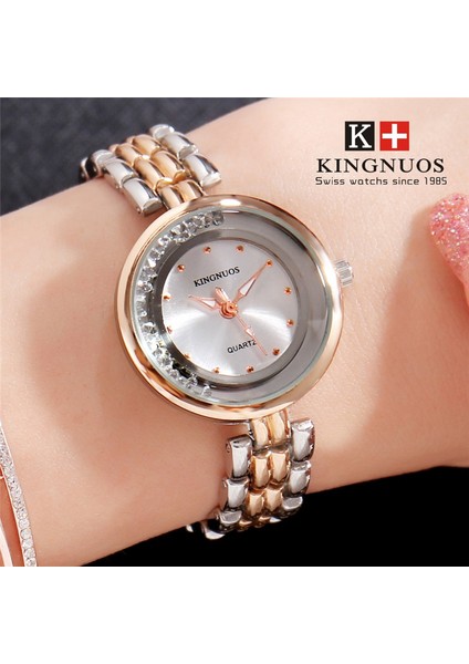 Mor Moda Bilezik Izle Kadın Gül Altın Tam Paslanmaz Çelik Kuvars Saat Bayanlar Parlayan Kristal Elmas Saat Üst Marka Kıngnuos (Yurt Dışından) modelleri