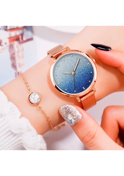 Pembe Kadın Saatler Yıldızlı Gökyüzü Elmas Metal Alaşım Lüks Kristal Moda Saat Bayanlar Bilezik Saatler Hediyelik Saat Relogio Feminino (Yurt Dışından) fırsatları