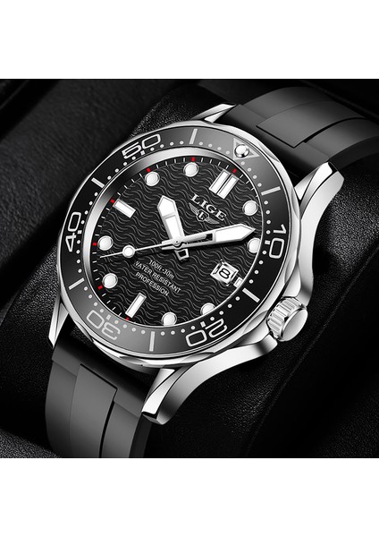 Altın Siyah 2022 Yeni Lıge Erkek Saatler Lüks Silikon Kayış Spor Su Geçirmez Kuvars Kol Saati Erkek Moda Dönen Çerçeve Tarih Izle (Yurt Dışından) fiyatları