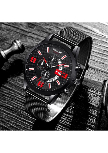 Gösterildiği Gibi 8 Moda Erkek Saatler Lüks Paslanmaz Çelik Hasır Kemer Kuvars Izle Erkekler Iş Rahat Deri Kayış Izle Relogio Masculino (Yurt Dışından) fırsatları