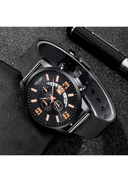 Gösterildiği Gibi 8 Moda Erkek Saatler Lüks Paslanmaz Çelik Hasır Kemer Kuvars Izle Erkekler Iş Rahat Deri Kayış Izle Relogio Masculino (Yurt Dışından) indirimleri