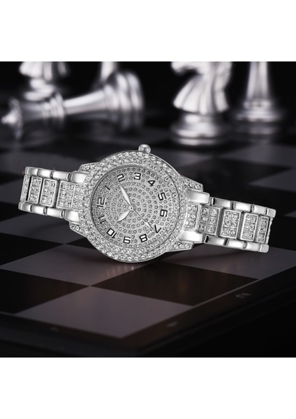 Altın Bilezik Ekle Yeni Altın Lüks Rhinestone Saatler Kadınlar Kristal Kuvars Bilezik Saatler Kol Saati Bayan Elbise Yeni Kol Saati Saat Relogios (Yurt Dışından) indirimleri