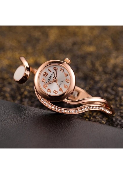 Gül Altın Beyaz 2022 Kadınlar Için En Lüks Marka Bilezik Izle Bayanlar Bileklik Saatler Tam Çelik Kol Saatleri Kadın Saatleri Saat Montre Femme (Yurt Dışından)