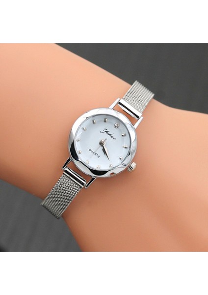 Gümüş Yeni Bayanlar Küçük Saatler Altın Rahat Kuvars Bilezik Izle Kadınlar Için Metal Örgü Paslanmaz Çelik Elbise Saatler Relogio Feminino (Yurt Dışından) modelleri