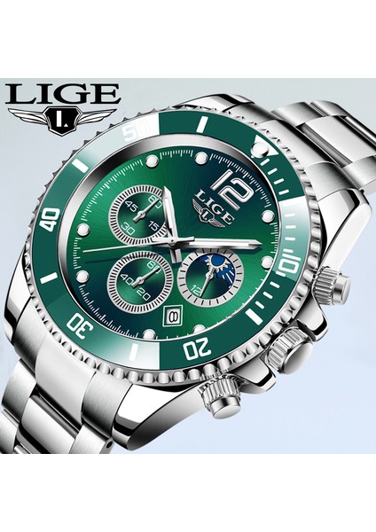 Altın Mavi Lıge Erkek Izle Iş Su Geçirmez Tarih Saatler Moda Çok Fonksiyonlu Paslanmaz Çelik Kuvars Spor Izle Relogio Masculino + Kutu (Yurt Dışından) fiyatları