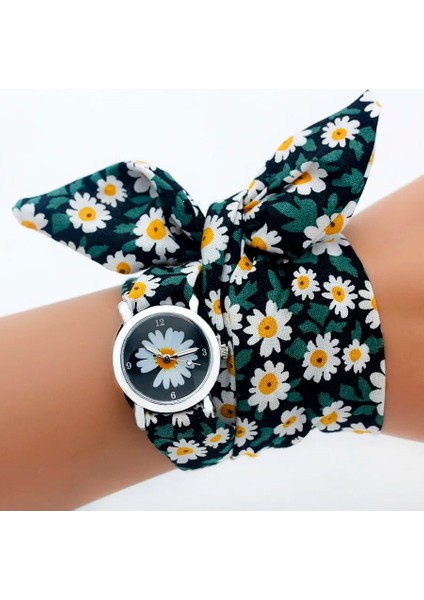 Hks 01 Shsby Marka Benzersiz Bayanlar Çiçek Kumaş Kol Saati Moda Kadın Elbise Izle Yüksek Kaliteli Kumaş Izle Tatlı Kızlar Bilezik Izle (Yurt Dışından) indirimleri