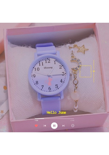 Pembe Kadın Izle Karikatür Jöle Kadranlı Bilezik Saatler Set Bayanlar Lastik Bant Kuvars Kol Saati Kadın Kadın Saat (Yurt Dışından) modelleri