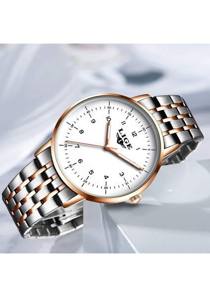 M Gül Altın Beyaz En Lüks Marka Lıge Bayan Izle Moda Bayanlar Yaratıcı Çelik Kadın Bacelet Izle Kadın Su Geçirmez Saat Relogio Feminino (Yurt Dışından) fiyatları