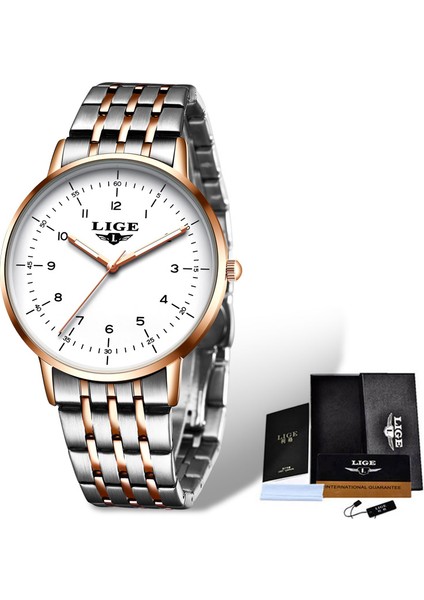 M Gül Altın Beyaz En Lüks Marka Lıge Bayan Izle Moda Bayanlar Yaratıcı Çelik Kadın Bacelet Izle Kadın Su Geçirmez Saat Relogio Feminino (Yurt Dışından) indirimleri