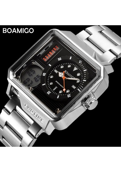 Kara Kutu 2019 Yeni Moda Boamıgo Üst Marka Lüks Erkek Saati 30 M Su Geçirmez Otomatik Tarih Saat Erkek Saatler Erkekler Dijital Rahat Kol Saati (Yurt Dışından) fırsatları