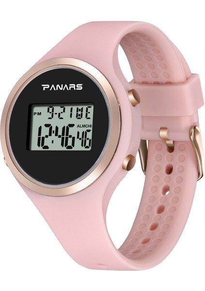8122 Pembe Kadın Dijital Saat Ince Su Geçirmez Spor Saatler Kadın Kol Saati LED Alarm Kadın Saat Basit Kadın Bilezik Saatler (Yurt Dışından) fırsatları