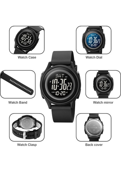Siyah Beyaz Skmeı Askeri Elektronik Hareketi Moda Izle Erkekler Için Spor Kronometre Chrono Alarm Dijital Saat Su Geçirmez Relogio Masculino (Yurt Dışından) modelleri