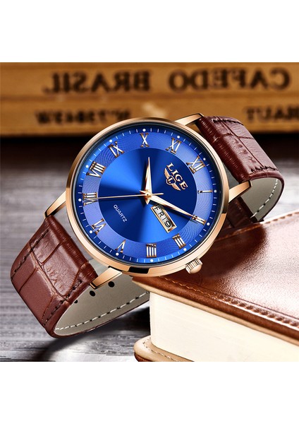 Altın Siyah Lıge Kuvars Erkek Saat Marka Moda Ultra Ince Basit Iş Erkek Saatler Su Geçirmez Takvim Kol Saati Relogio Masculino (Yurt Dışından) fiyatları