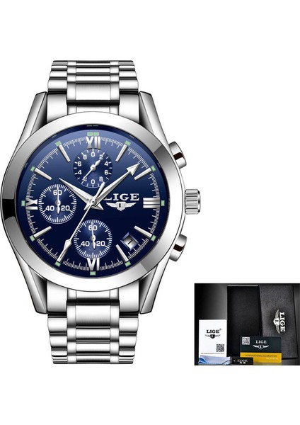 Altın Mavi S Lıge Moda Tarihi Kuvars Erkek Saatler Top Marka Lüks Erkek Saat Chronograph Spor Erkek Kol Saati Erkekler Için Relogio Masculino (Yurt Dışından)