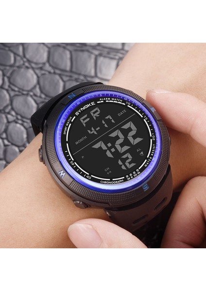 Pedometre A Synoke Pedometre Erkek Dijital Saat Takvim Açık Spor Saatler 50 M Su Geçirmez Elektronik Saat Kol Saati Relogio Masculino (Yurt Dışından)