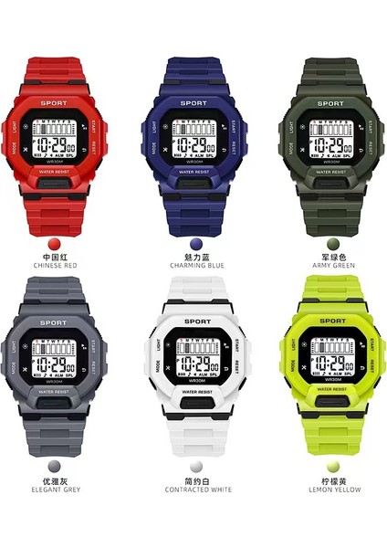 Sarı Yeni Çocuk Elektronik Saat Gençlik G Spor Şok Su Geçirmez Büyük Kadran Dijital Kol Saati Erkek ve Kız Öğrenciler Için (Yurt Dışından) indirimleri