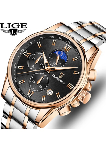Altın Beyaz Lıge Yeni Kronograf Erkekler Izle Erkekler Spor Rahat Paslanmaz Çelik Aydınlık Bilek Saatler Erkek Yaratıcı Tasarım Kuvars Saat (Yurt Dışından) fiyatları