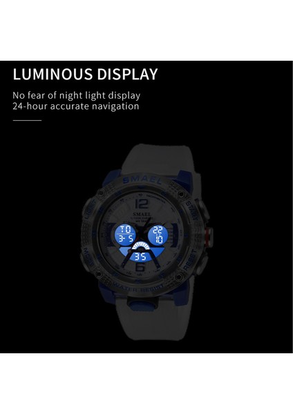Siyah Altın Smael Çift Zamanlı Dijital Saat Erkekler Için Askeri Spor Chronograph Kuvars Kol Saati Bej Kayış Tarih Elektronik Saat Erkek (Yurt Dışından)