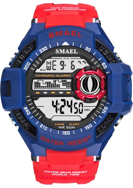 Bluered Erkekler Saatler Spor Askeri Smael Saatler Erkekler Su Geçirmez LED Spor Relogio MASCULINO1516B Yeni Dijital Saatı Askeri Ordu (Yurt Dışından)