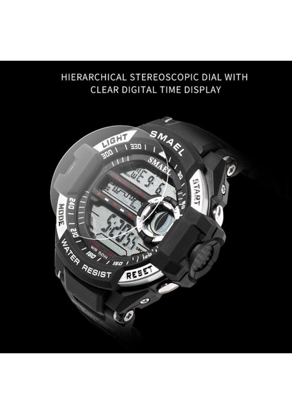 Bluered Erkekler Saatler Spor Askeri Smael Saatler Erkekler Su Geçirmez LED Spor Relogio MASCULINO1516B Yeni Dijital Saatı Askeri Ordu (Yurt Dışından) indirimleri