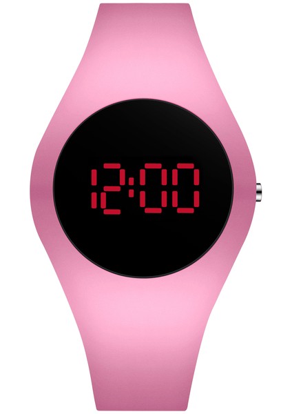 R1R-PEMBE Erkekler Moda Izle Ultra-Ince Yuvarlak Spor Öğrenci Elektronik Saat Erkekler Su Geçirmez Dijital Saat Kadın Dijital Relogio Masculino (Yurt Dışından)