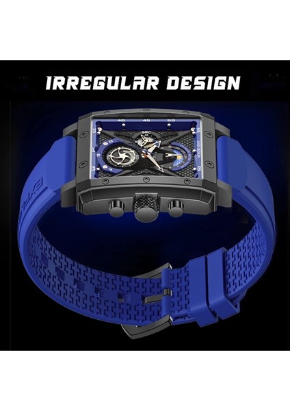 Siyah Gül Lıge Erkekler Saatler Üst Marka Lüks Büyük Kadran Izle Adam Tarih Su Geçirmez Kuvars Kol Saati Spor Chronograph Saat Relogio Masculino (Yurt Dışından)