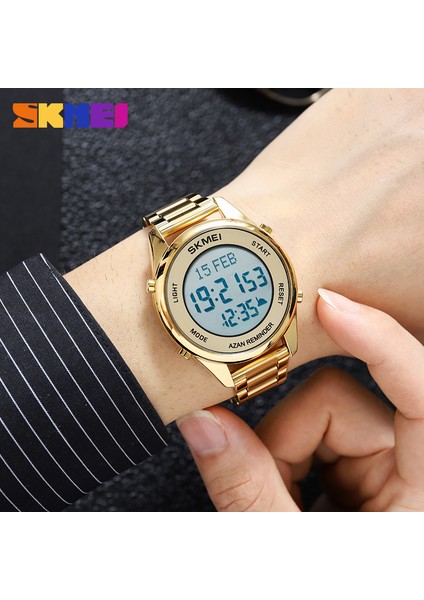 Renk 6 Skmeı Üst Marka Islam Kol Saati Erkek Müslüman Ezan Saati Kıble Pusulası ile Namaz Için Ezan Alarmı Saatler Relogio Masculino (Yurt Dışından) indirimleri